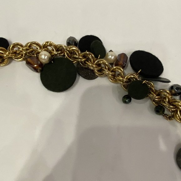 REBECCA MOSES For WILD ABOUT CASHMERE Rare Heavy Glass Necklace - Picture 5 of 12